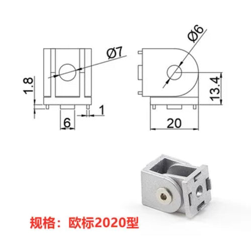 Movable Hinge Connecting Pieces for Industrial Aluminum Profiles – Available in 20x20, 30x30, 40x40 And More Sizes