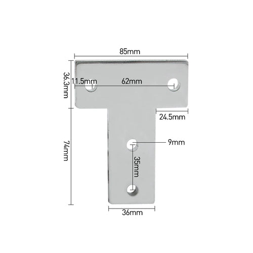 20/30/40/4080/4590L T-Shaped CrossSteel Connecting plate 5/10PCS