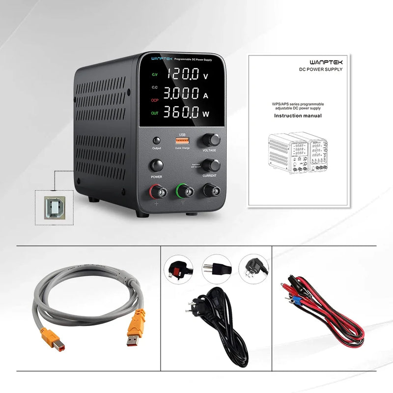 APS3010H / WPS3010H Adjustable DC Power Supply 30V 10A with USB Interface | Digital Lab Bench Power Supply with Memory Function