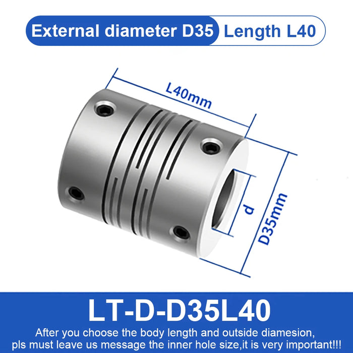 Parallel Line Coupling LT D35L40 - Motor Flexible Shaft Coupler