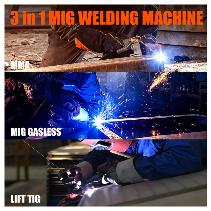 HVM200 MIG/TIG/MMA 3-in-1 Semi-Automatic Welding Machine