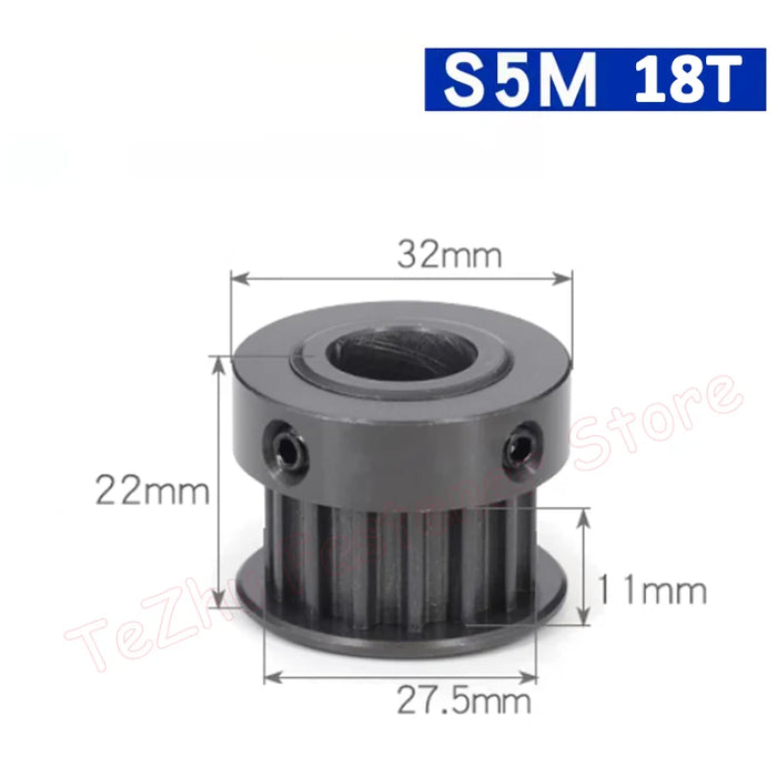 S5M Timing Pulley Synchronous Wheel (K Type) with 18, 19, and 20 Teeth