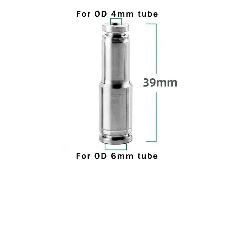 304 Stainless Steel Pneumatic Push-In Fitting – PU Straight / PG Reducer (4–16mm) 10/50/200PCS