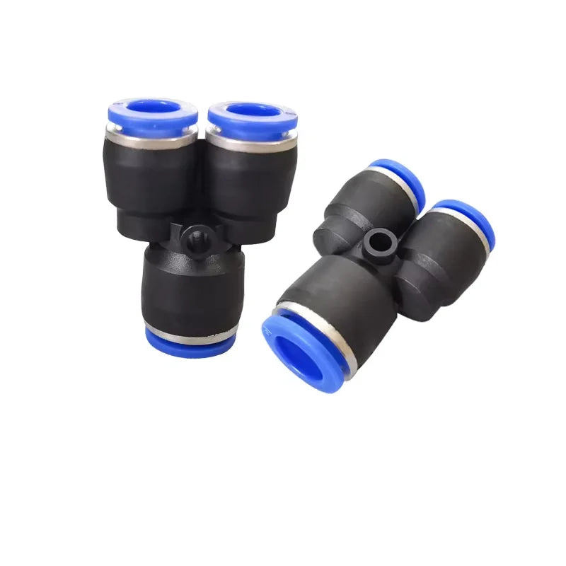 PW Y-Type Pneumatic Reducing Tee – Push-In Hose Connector 4–16mm (6 - 30PCS)