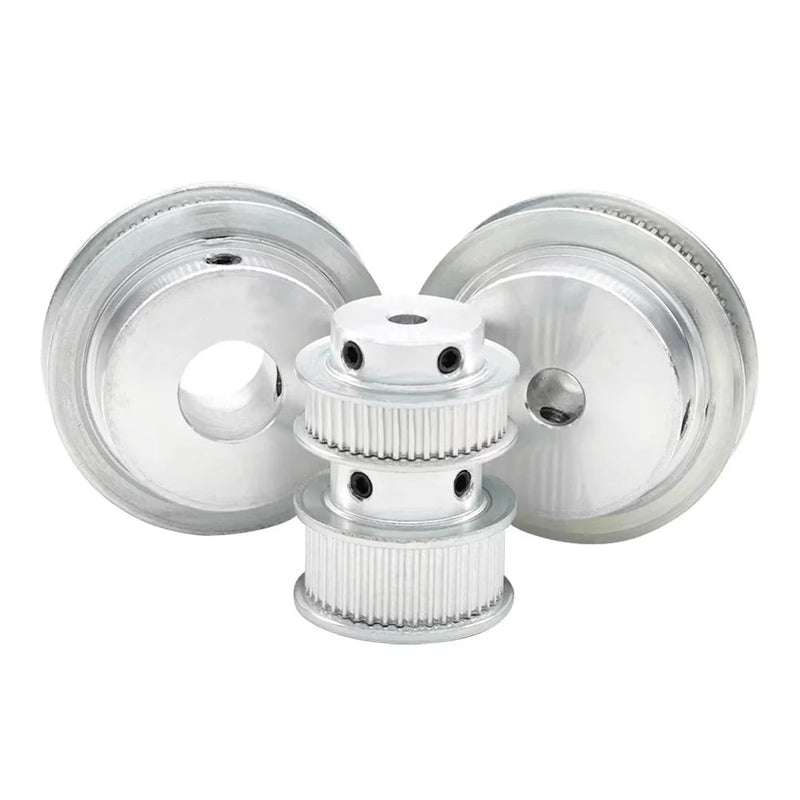 2GT / GT2 Timing Pulley – 40T–48T, Bore 5–15 mm, Aluminum, for 6/10 mm Belts
