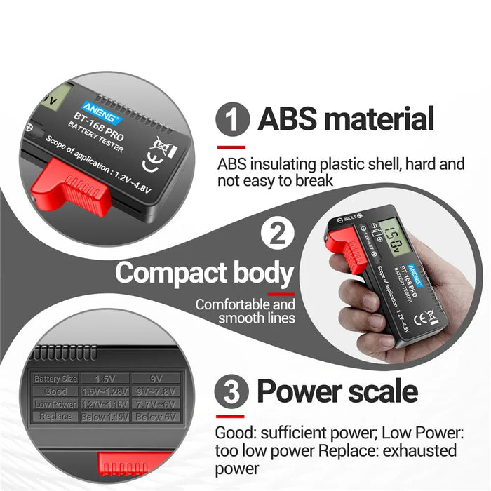 BT-168 PRO Universal Digital Battery Tester