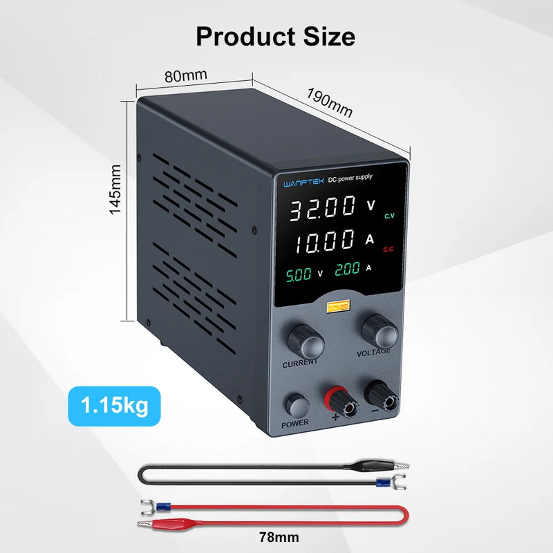 Adjustable DC Bench Power Supply 30V 5A–10A USB Display Lab Voltage Regulator (GA3010H / DPS3010U)