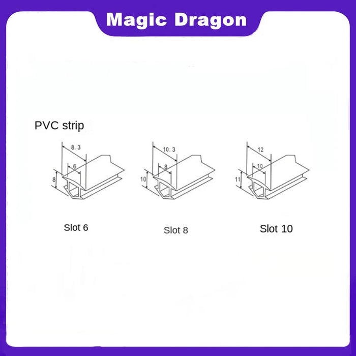 Slot 6/8/10mm Soft Adhesive Sealing Strip for Aluminum Profiles