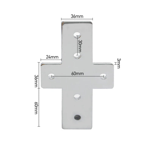 20/30/40/4080/4590L T-Shaped CrossSteel Connecting plate 5/10PCS