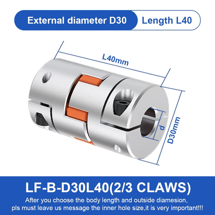 CF-03/BW D30L40 Series1PCS Flexible Plum Clamp Coupler D30 L40