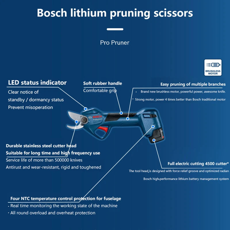 Tijeras de podar inalámbricas Bosch Pro Pruner Tijeras de podar eléctricas de 12 V 