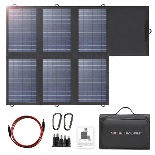 ALLPOWERS Solar Panel 60W Foldable Solar Charger with 18V DC+USB-C