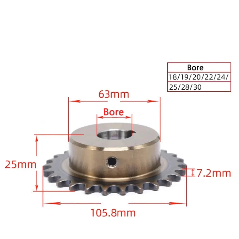 25T 08B Chain Gear - 25 Teeth Precision Industrial Drive Sprocket