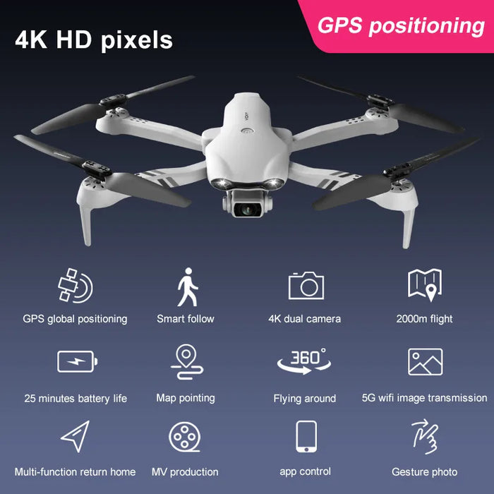 F10 GPS Foldable Drone with 4K Dual Camera and WiFi FPV