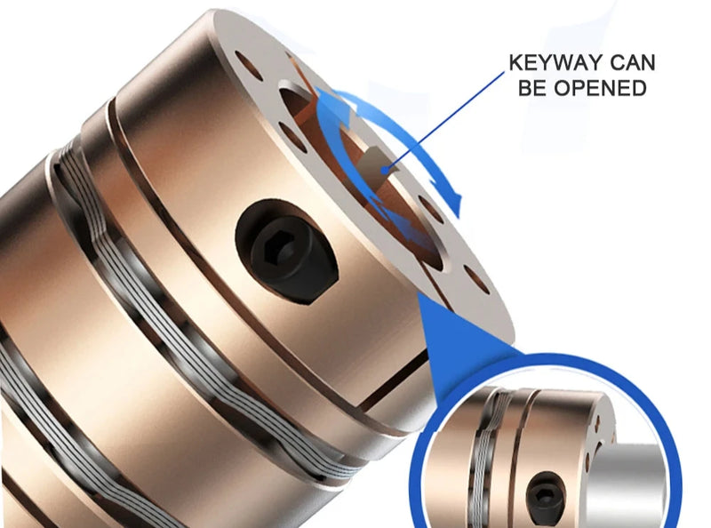 D26L35 Acoplamiento de diafragma elástico Eje de 4-12 mm 8 tornillos de altura 