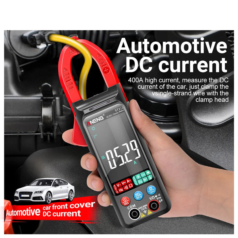 ST212 Digital Clamp Meter – 6000 Counts Auto Range AC/DC Current Clamp (60A/400A), AC/DC Voltage, NCV, Resistance, Capacitance, Frequency