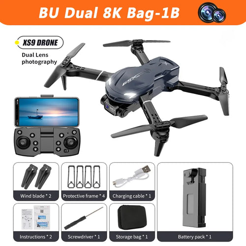 XS9 Drone 8K Professional HD Dual Camera GPS Obstacle Avoidance