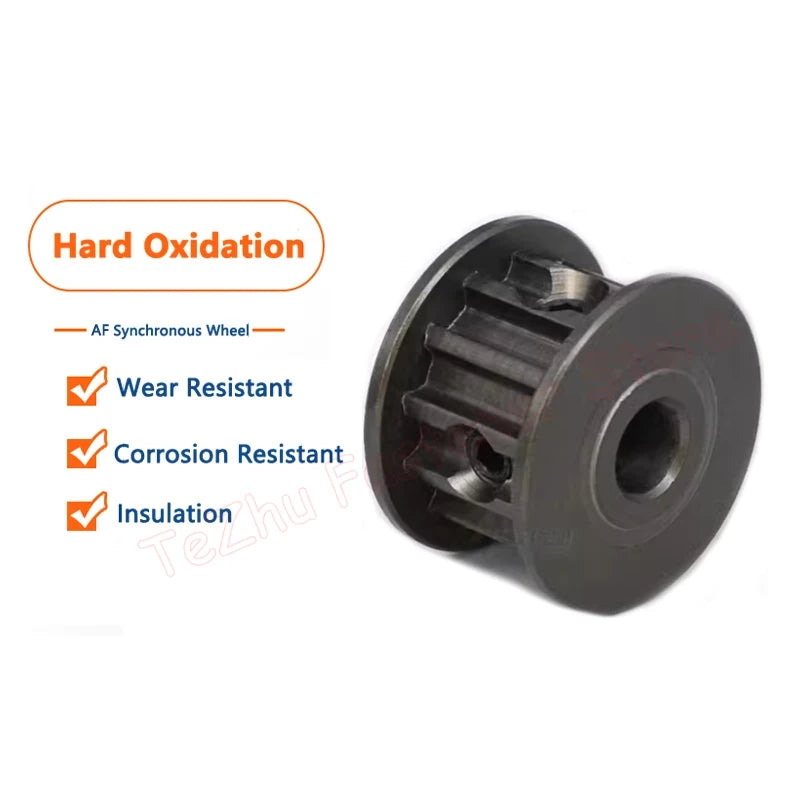 Polea de distribución 10T-17T S5M 10 12 14 15 16 17 dientes anodizados duros 