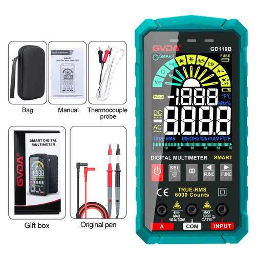 NEW Generation 600V Digital Multimeter Ture RMS AC DC NCV Smart