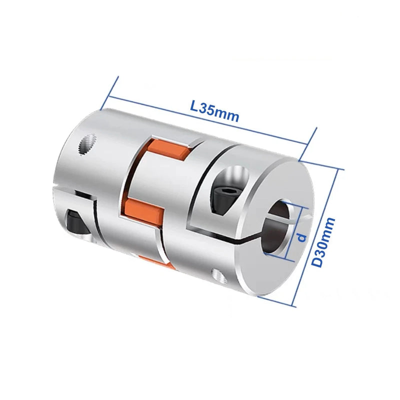 Pareja serie 1PC D30 L35 abrazadera de ciruela Flexible tamaño del eje del acoplador CNC 