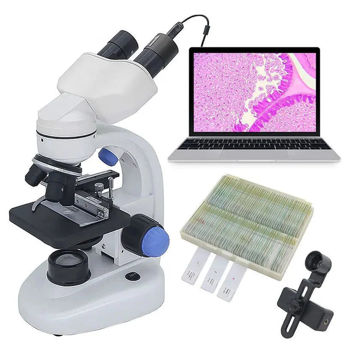 2000X Biological Microscope with Digital Camera and Wide-Field Eyepieces