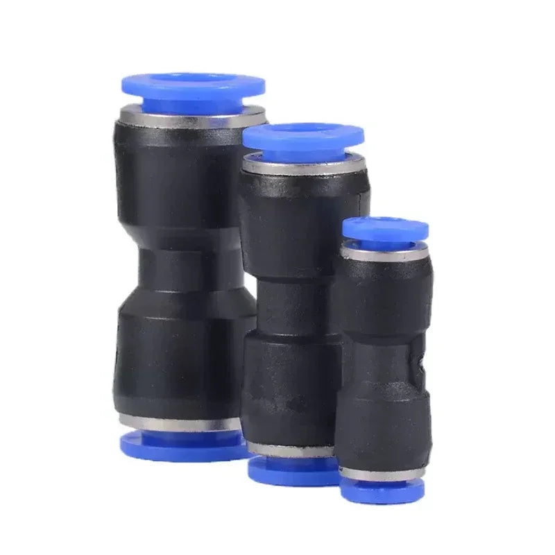 PU / PG Pneumatic Straight Connector – Equal & Reducing Push-In Fitting 4–16mm (50–1000PCS)