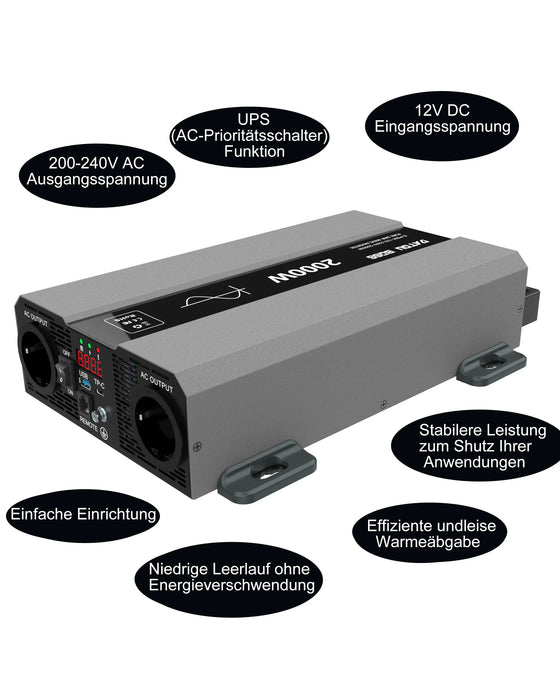 DATOUBOSS SAK-12V/24V 2000W DC/AC Inverter