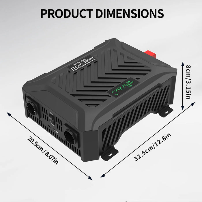 Pure Sine Wave Inverter – 4000W Peak, 2000W Continuous Power Solution for Vehicles