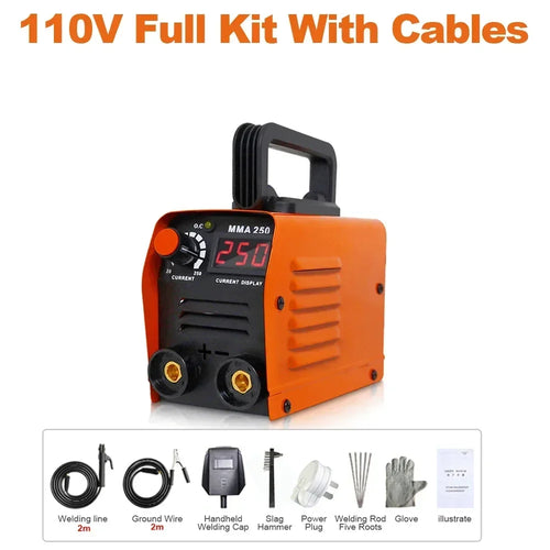 Portable ZX7 250A MMA Arc Welder Inverter Welding Machine 110V/220V