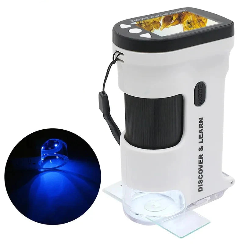 Tragbares Digitalmikroskop – 800-facher Zoom, HD-Bildschirm, tragbares Mini 