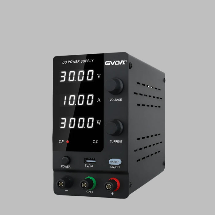 GVDA Adjustable DC Power Supply – Switchable Lab Power Source