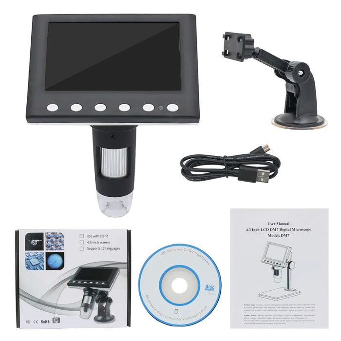 1000X Digital Microscope 1080P HD with 4.3" LCD Screen