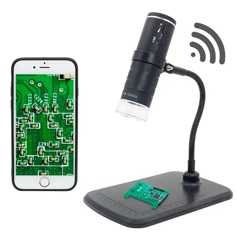 WiFi-Mikroskop 1000X HD Digitale Mikroskopkamera für Smartphone 