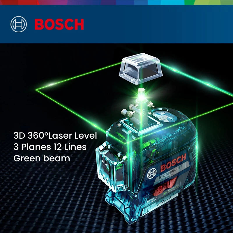 Bosch GLL 3-60 XG 3D Green Laser Level 12 Lines 3 × 360°