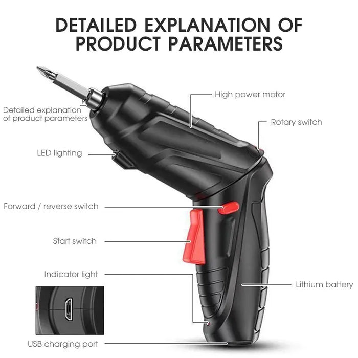 3.6v Power Tools Set Household Maintenance Repair 1800mAh Lithium