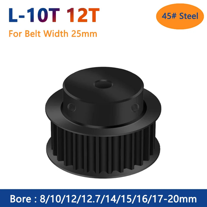 10T 12T L Timing Pulley - 45# Steel Synchronous Wheel