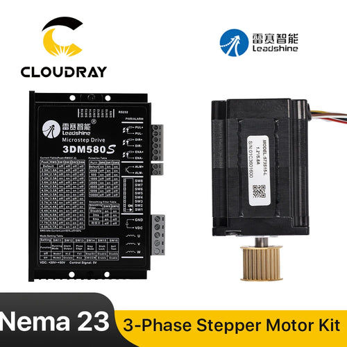 Cloudray Leadshine Nema 23 3-Phasen-Schrittmotor-Kit 0,9 Nm/1,3 Nm 