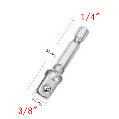 Chrom-Vanadium-Stahl-Steckschlüssel-Adapter-Set, Sechskantschaft, 1/4 Zoll, 3/8 Zoll, 1/2 Zoll 