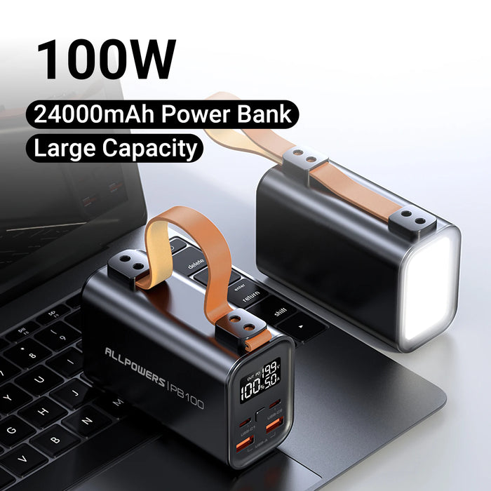 ALLPOWERS Power Bank 24000mAh with PD 100W Fast Charging