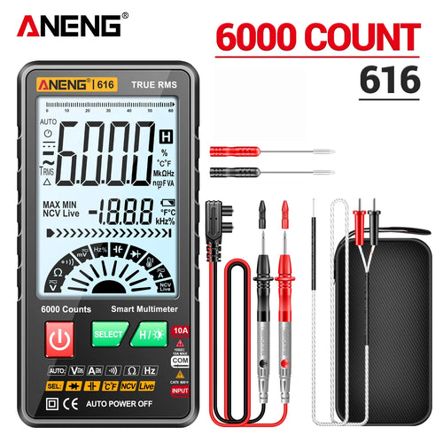 Digital Multimeter - 6000 Counts Ultra-Thin Intelligent AC/DC Multimeter