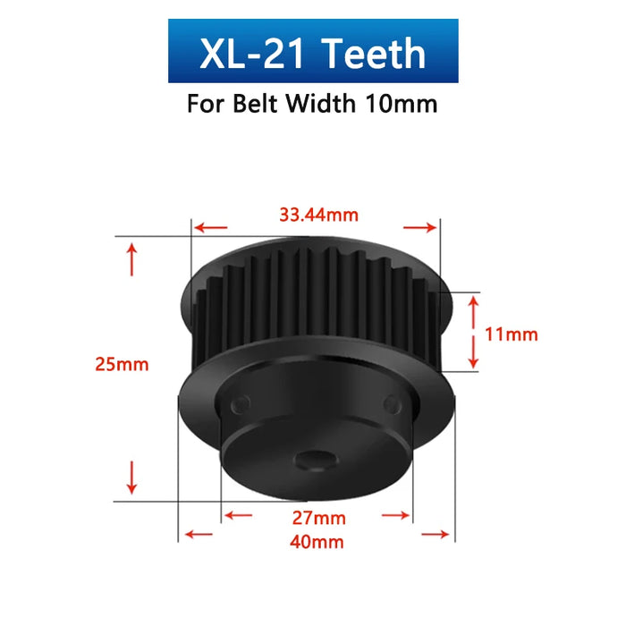 20T-22T XL Schwarz 45# Stahl Zahnriemenscheibe 20 21 22 Zähne 