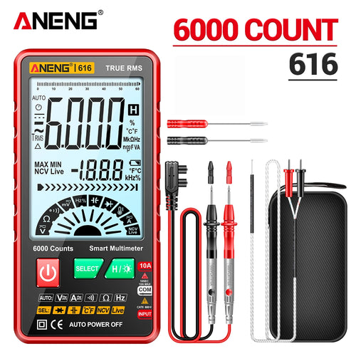 Digital Multimeter - 6000 Counts Ultra-Thin Intelligent AC/DC Multimeter