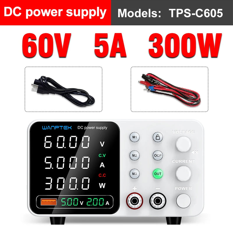 Adjustable Lab DC Power Supply 30V–160V Encoder Control with Memory Function (APS / EPS / TPS Series)