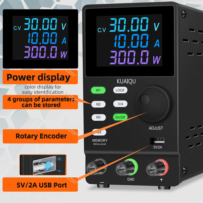 Versatile Programmable DC Power Supply, 200V, 300V, 400V 1A with RS-232 and Automatic Control