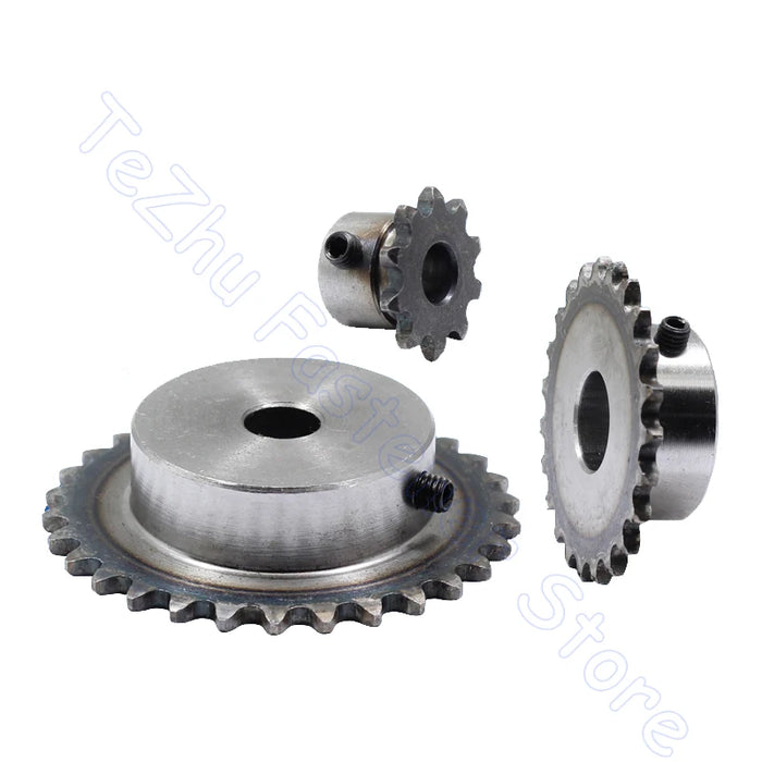 1pc 37-60 Tooth 04C Chain Gear 45# Steel 8mm-15mm Bore Industrial