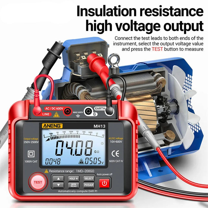 MH13 Digital Megohmmeter High Voltage Insulation Resistance Tester