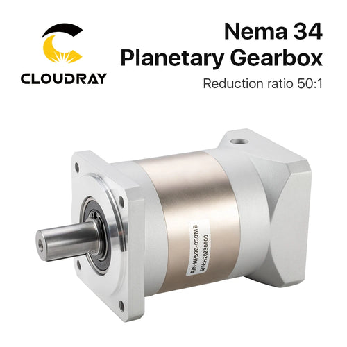 Reductor de velocidad del motor de caja de cambios planetaria Cloudray Nema34 Ratio 50:1 con 