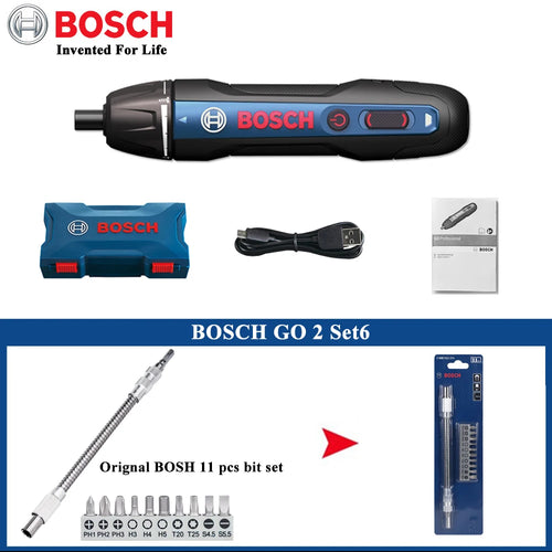 Bosch Go2 Electric Screwdriver Set 3.6V Rechargeable