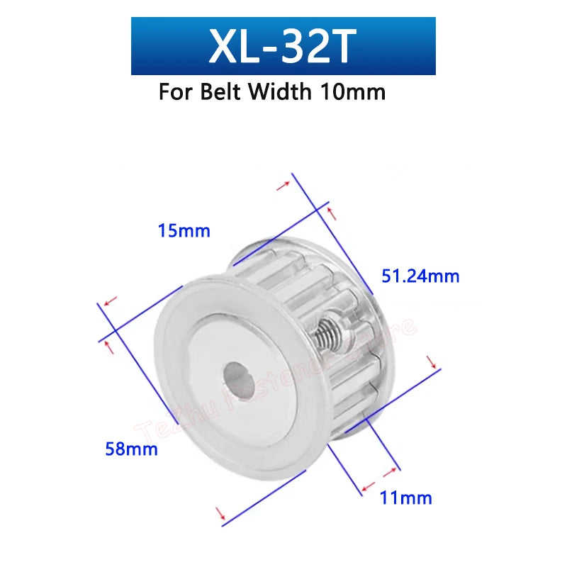 Polea de distribución 32T-38T XL 32 34 36 38 dientes síncrono de aluminio 