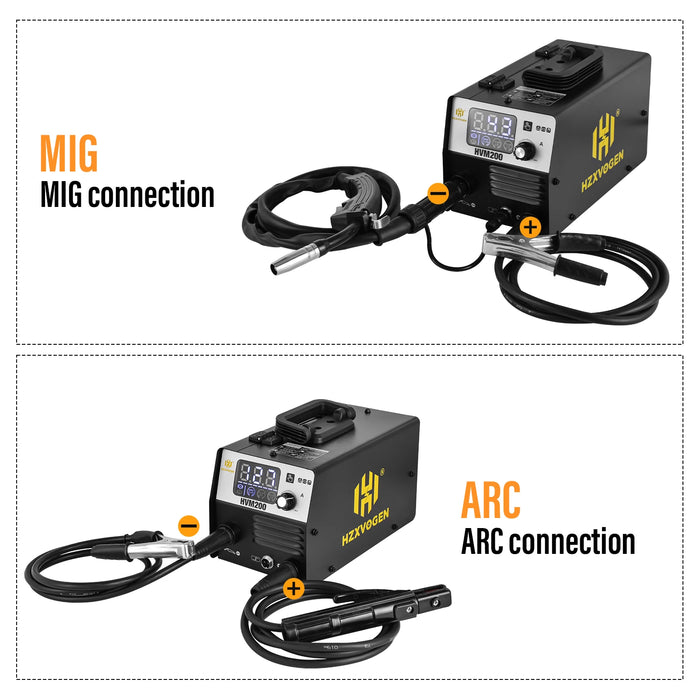 3 in1 HVM200 Semi-Automatic MMA Mig Welding Machine Inverter